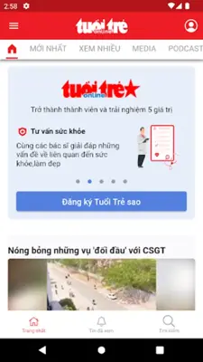 Tuổi Trẻ Online android App screenshot 2